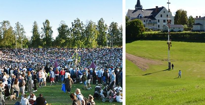 Midsommarfirandet i Gropen i Leksand lockar vanligtvis 25 000 – 30 0000 gäster. I år uteblir firandet. 