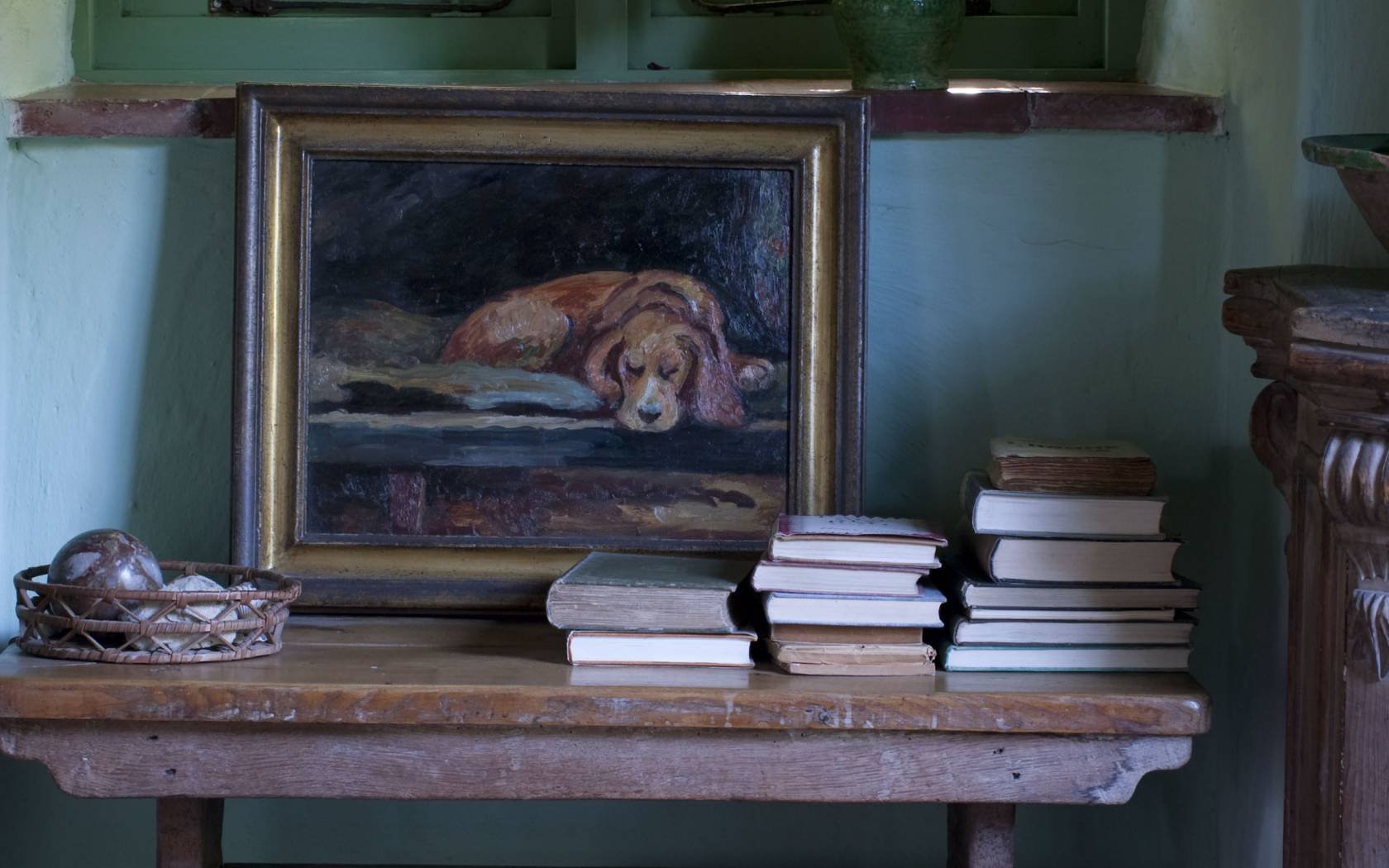 An interior view of Monk's House, East Sussex, the writer Virginia Woolf's country home and retreat.