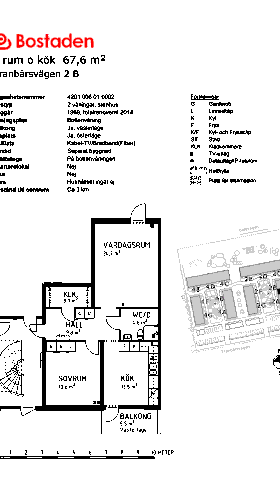 PlanlösningTranbärsvägen 2 B