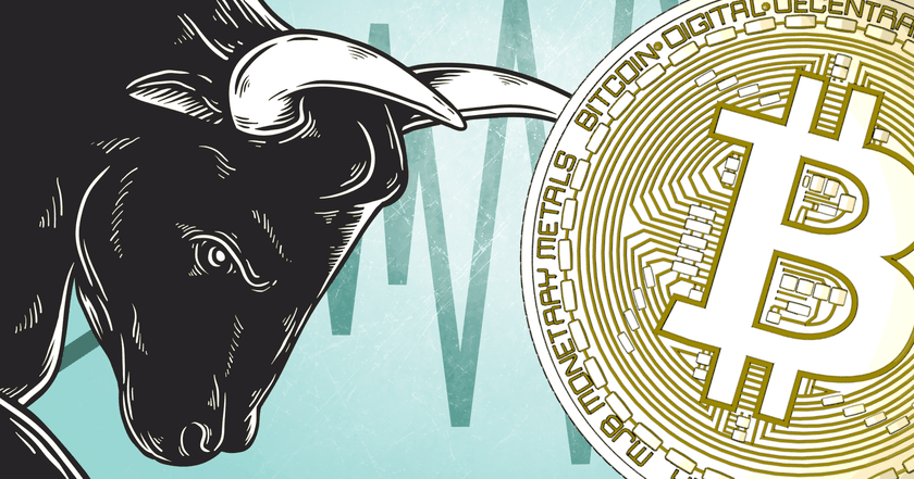 Bitcoinpriset studsar upp 7 procent på måndagsmorgonen