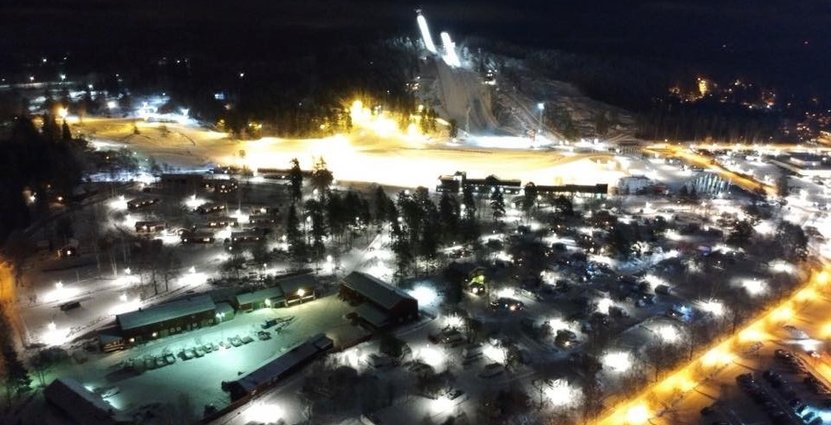 På campingen i Falun råder aktivitet året om.  Foto: First Camp Lugnet
