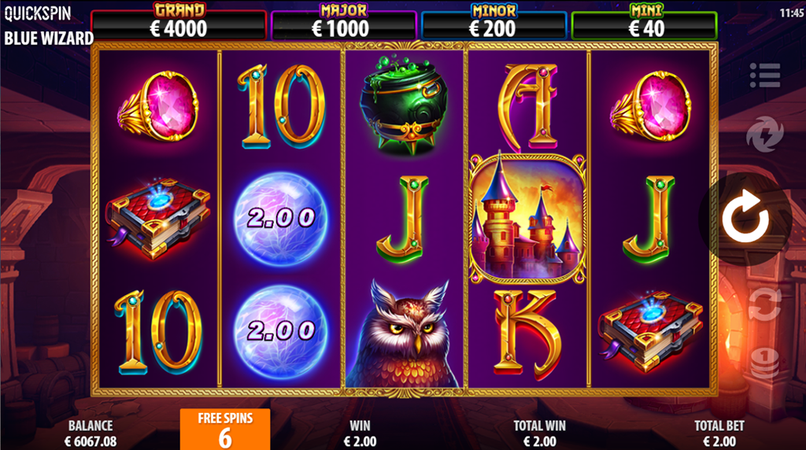 Blue Wizard Slot by Rare Stone - Play For Free & Real