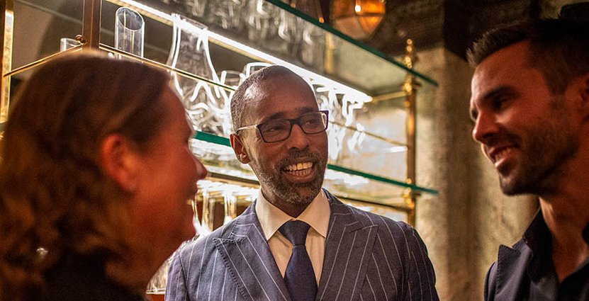 Abbe Ibrahim, vd Nobis Restaurant Division och matentreprenören Renée Voltaire. Foto: Carla Lomakka