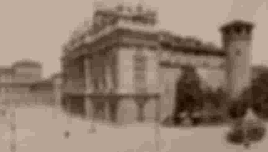 A view of the Palazzo Madama in Turin, in the early 20th century.