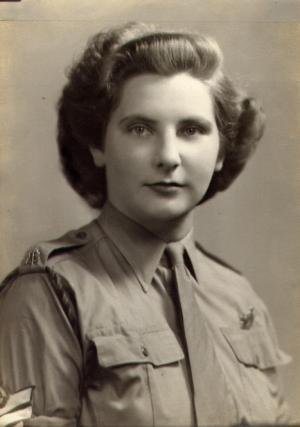 A photo of Betty Web, taken while she was working in the Pentagon in 1945.