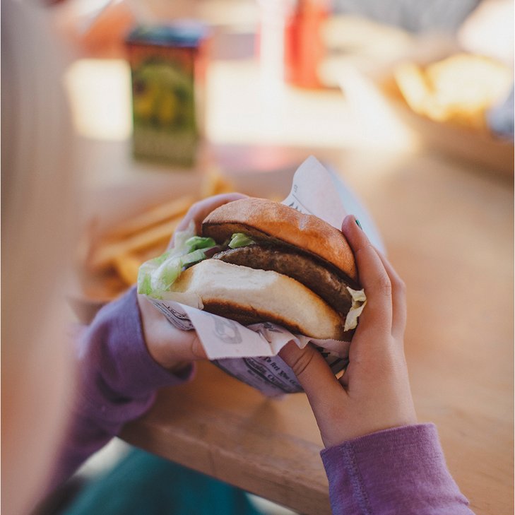 children's hamburgers in the Snow Bar