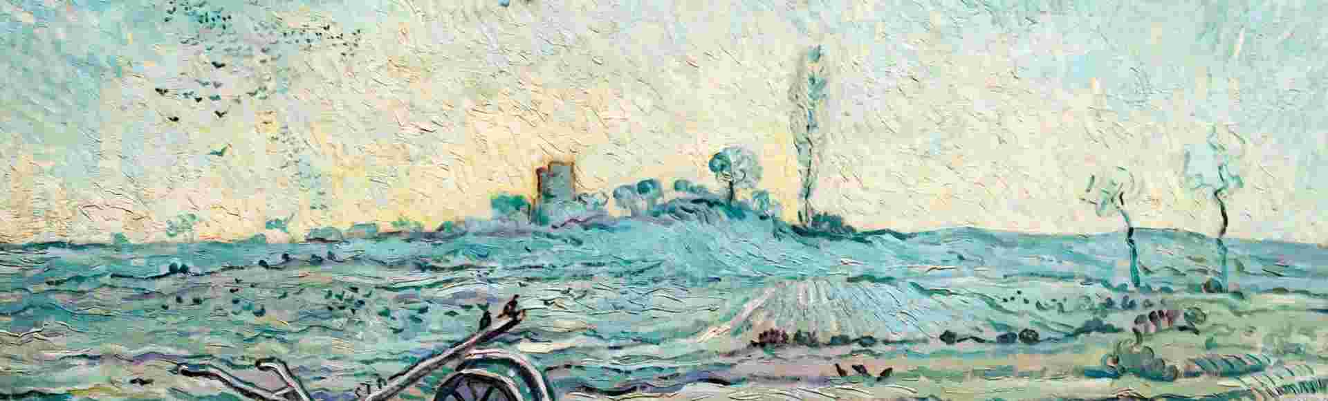 Vincent van Gogh's Snow-Covered Field with a Harrow (after Millet).