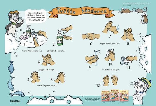 Affisch Pelle Svansl&ouml;s &ndash; tv&auml;tta h&auml;nderna