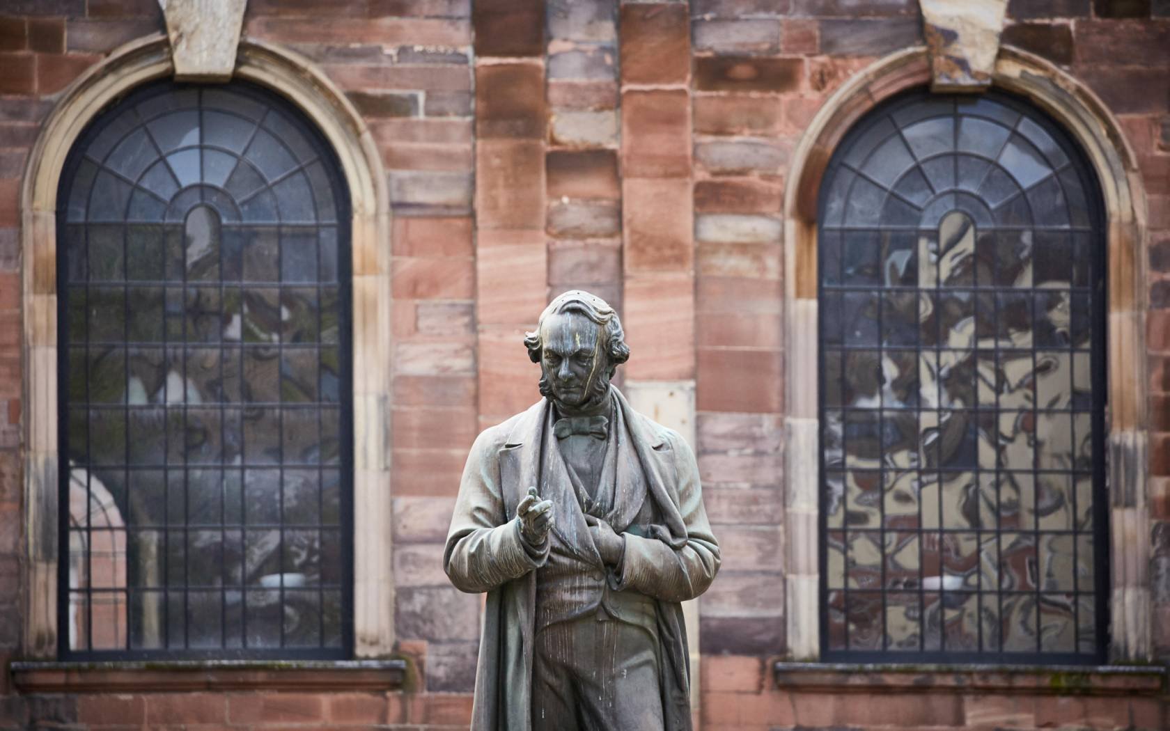 A statue of Richard Cobden in Manchester.