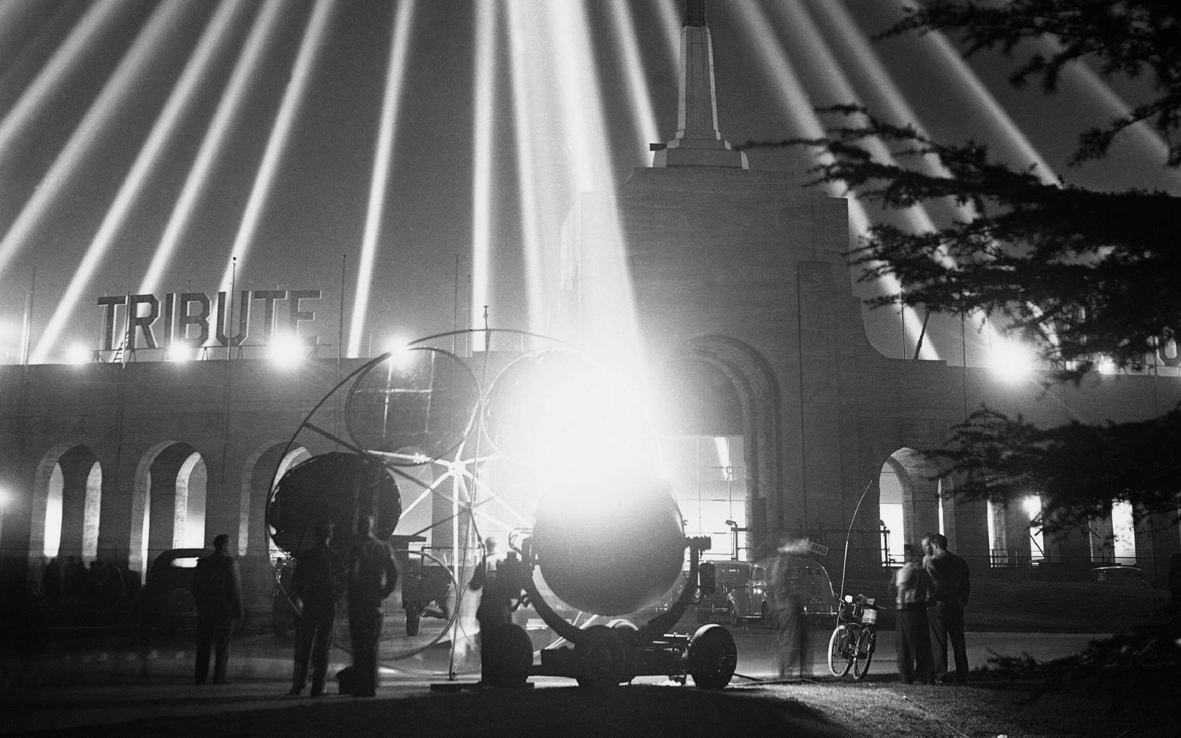 The Tribute to Victory celebration at the Los Angeles Memorial Coliseum, 1945.