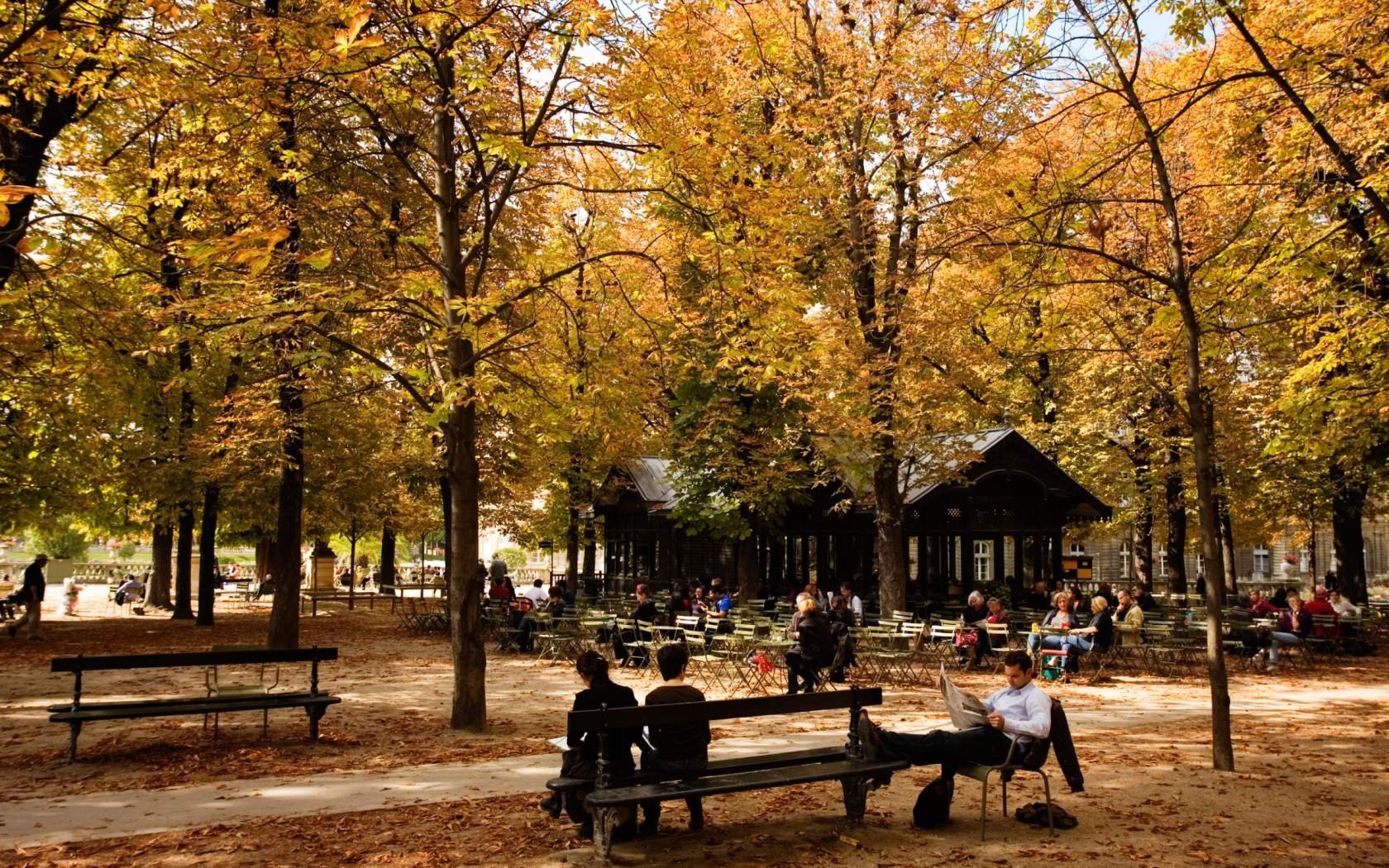 Jardin de Luxembourg gardens in Paris, France