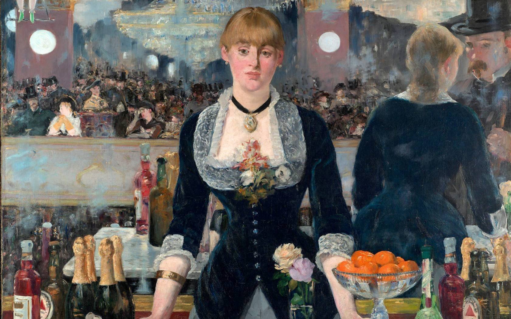 A Bar at the Folies-Bergère, 1882, by Édouard Manet.