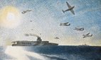 HMS Glorious in the Arctic, 1940 by Eric Ravilious.