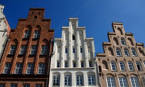 Gabled houses in Lubeck, Germany.