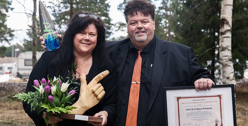 Carola och Jack Rydberg - vinnare i årets campingföretagare. 