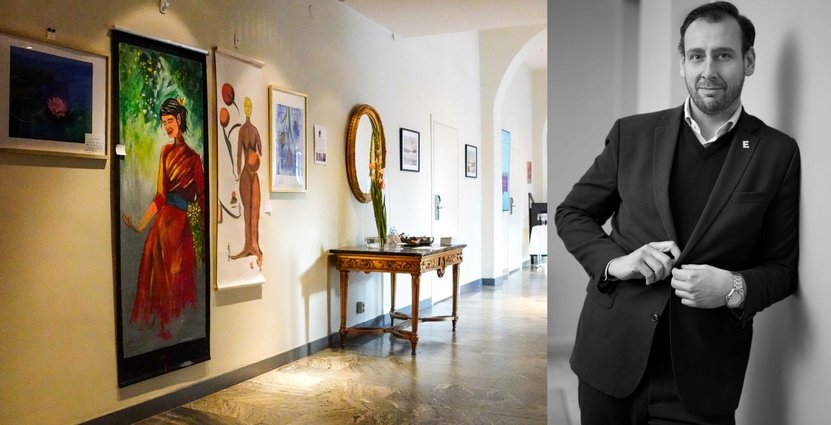 Målet med konstsasningen är en levande och kreativ atmosfär, enligt Gustav Kalogirou, hotelldirektör på Elite Stora Hotellet i Jönköping. Foto: Rochelle Rosenberg