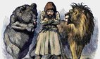 'Save Me From My Friends!' (1878) A satirical cartoon by Sir John Tenniel shows Amir Sher Ali of Afghanistan caught between the Russian bear and the British lion as each eyes the other with suspicion.