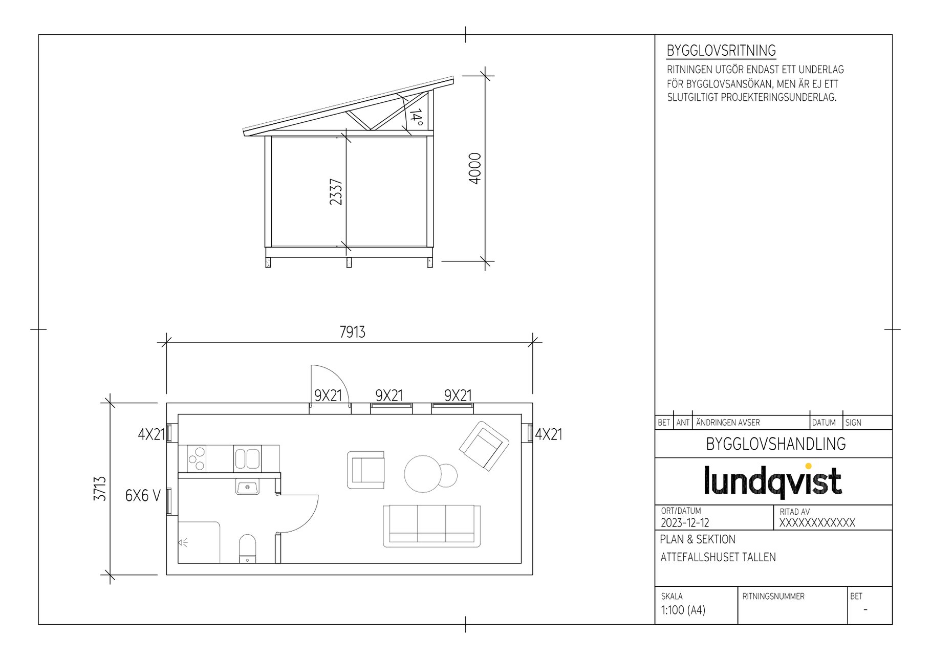 Attefallshuset Tallen 