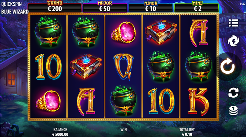 Blue Wizard Slot by Rare Stone - Play For Free & Real