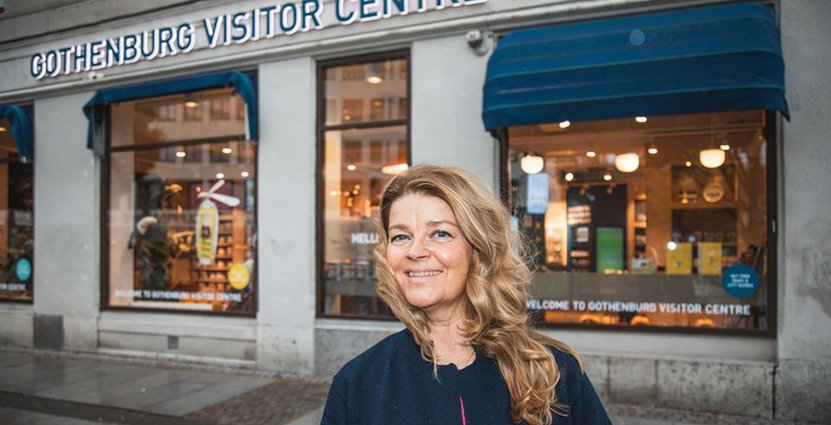 Christina Bonnevier checkar inte ut, utan har<br />
 undermedvetet värdskapet med sig hela tiden. Foto: Peter Kvarnström