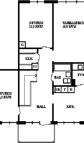 PlanlösningYstarvägen 81 C