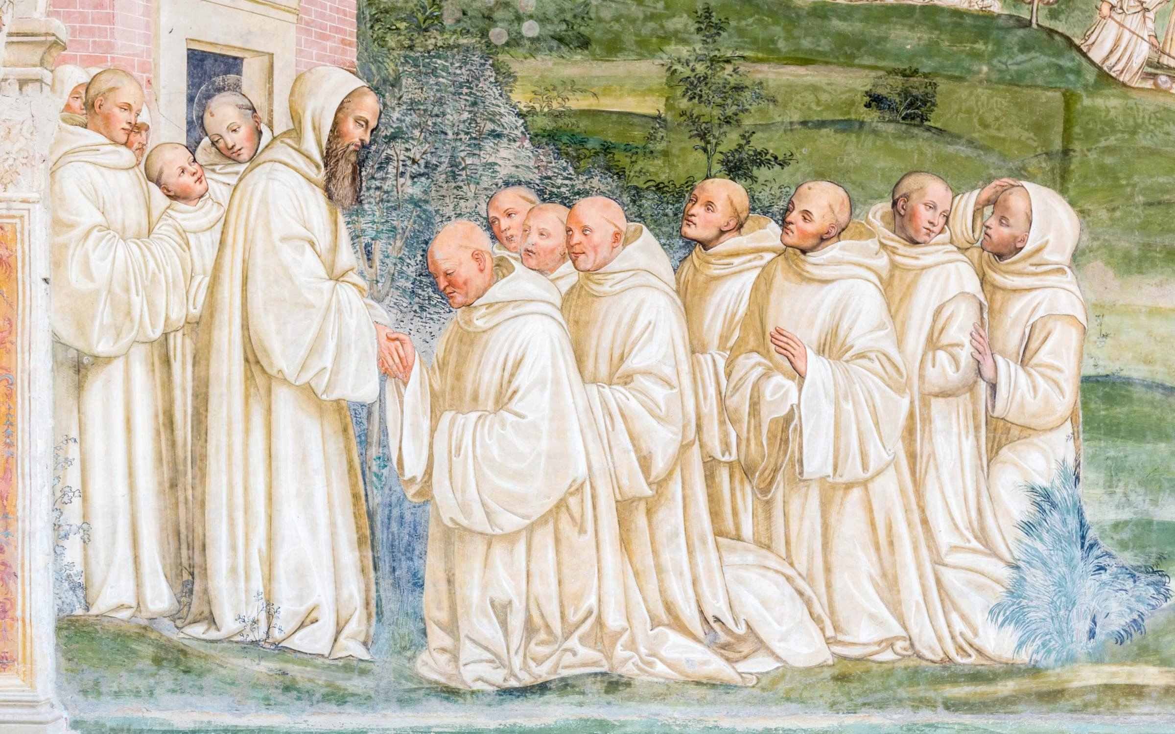 Fresco by Sodoma in the Abbey of Monte Oliveto Maggiore.