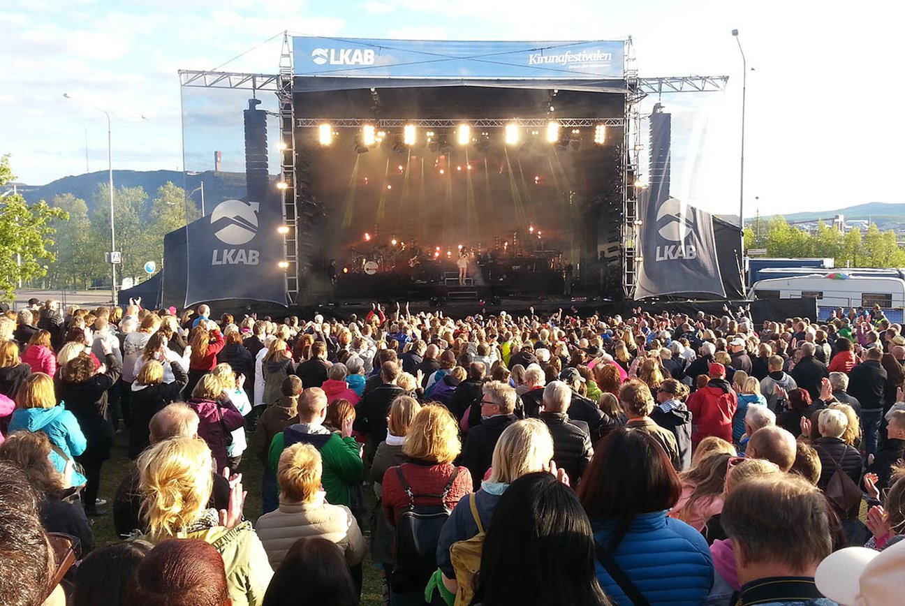 Kiruna festival in midnight sun