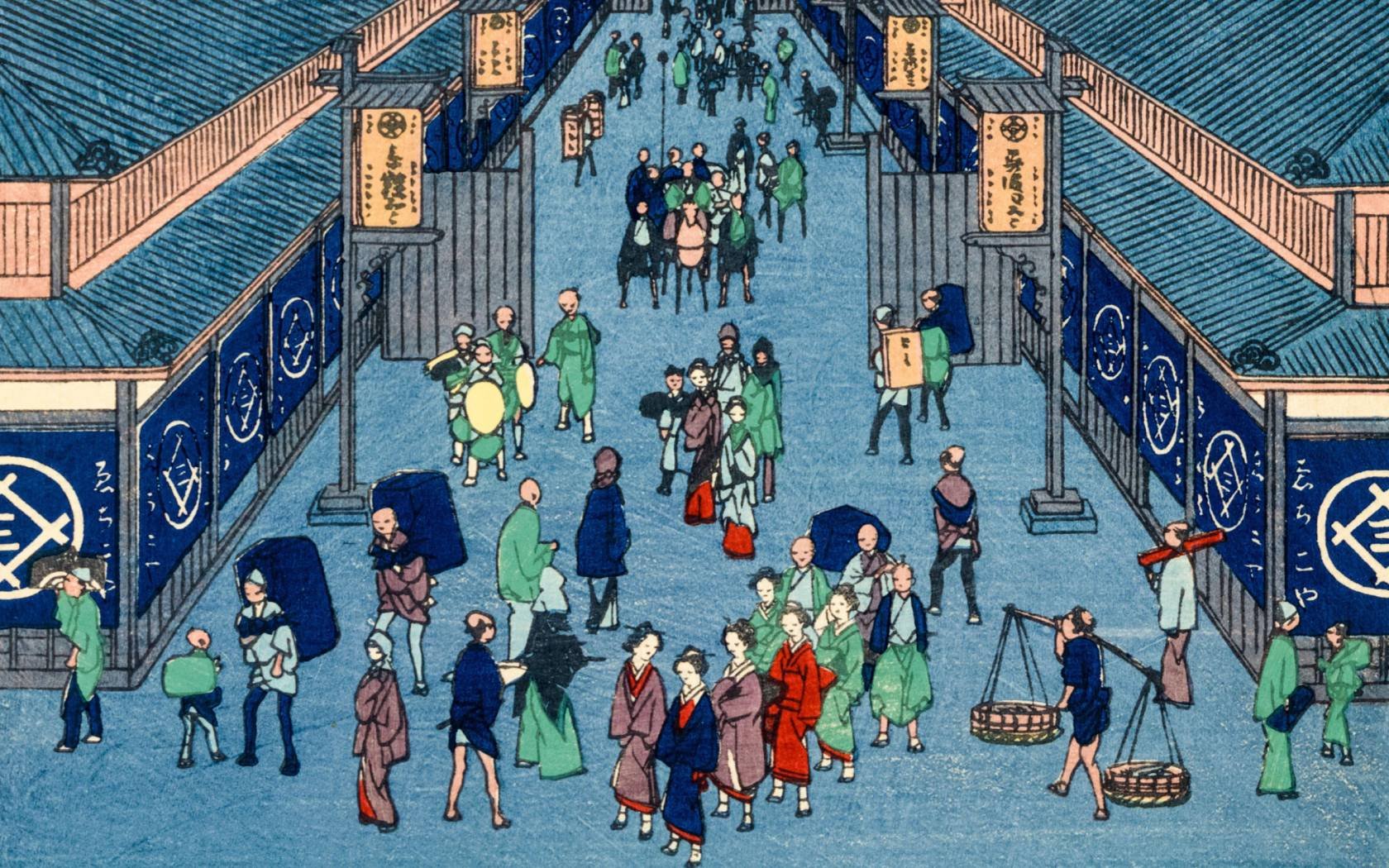 A woodblock print by Utagawa Hiroshige. From One Hundred Famous Views of Edo, 1856. Credit: incamerastock / Alamy Stock Photo