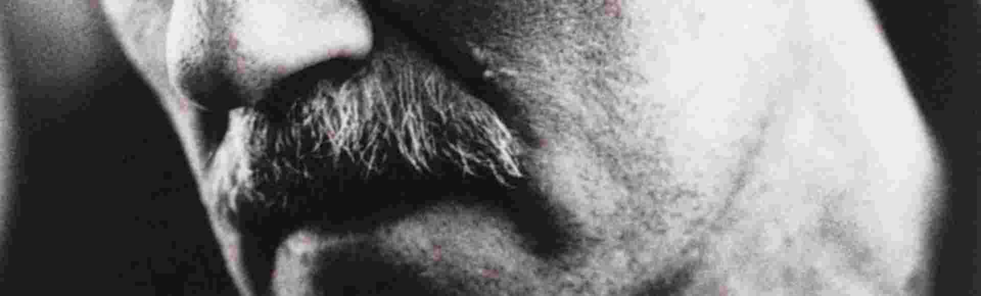 A portrait of Werner Herzog.