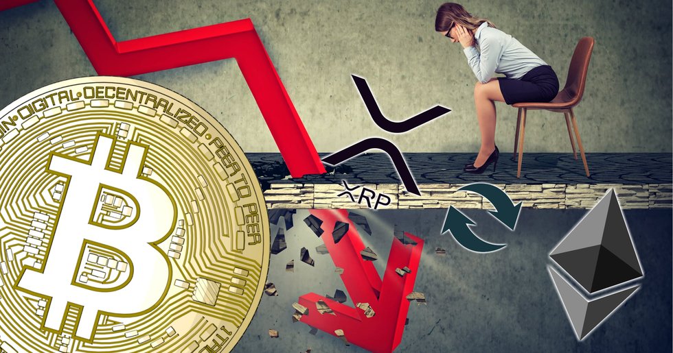 Kryptodygnet: Blodröda marknader – bitcoin faller över tio procent.