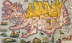 Abraham Ortelius' map of Iceland, created around 1590.
