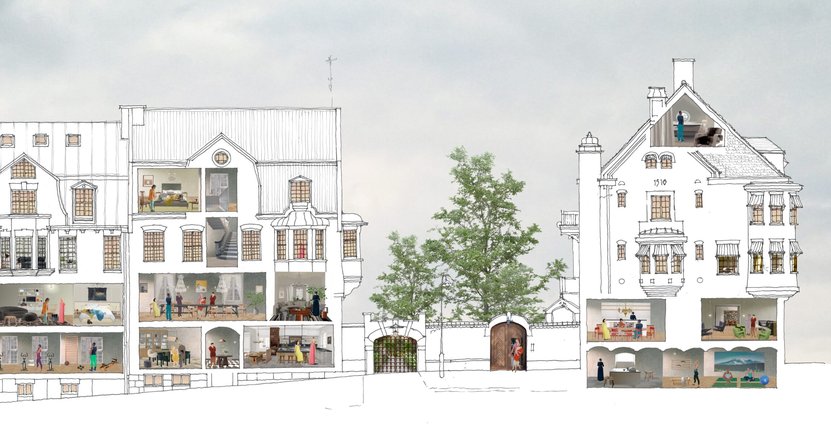 Den planerade utbyggnaden av Ett Hem.  Illustration: Studioilse