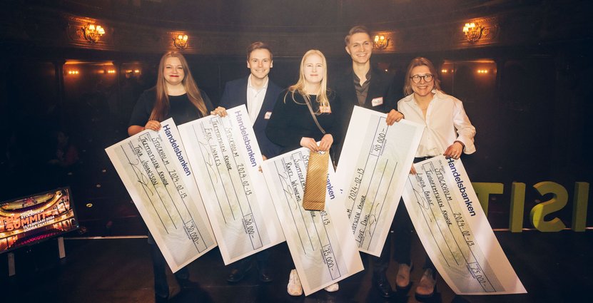 Unga stjärnor på branschhimlen: Tina Johansson, Erik Linares Ponsbach, Rakel Wennemo, Love Dahl och Linda Bagge. Foto: Rickard L Eriksson
