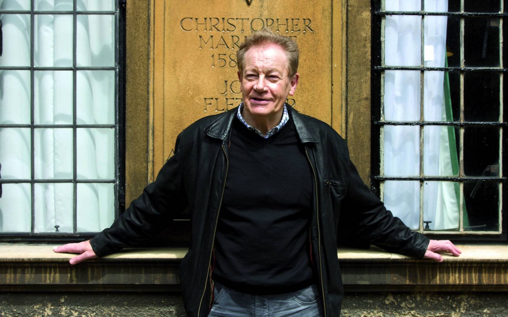 Michael Tanner in Old Court at Corpus Christi, Cambridge