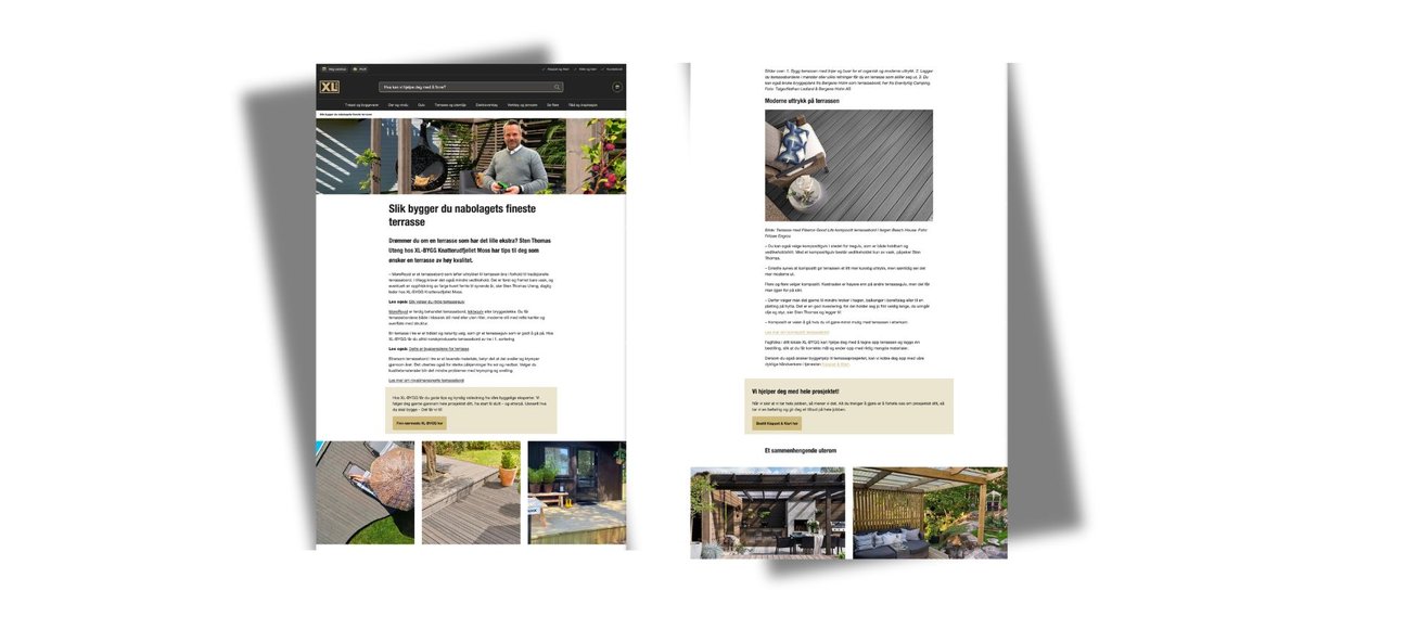 Det ble fortløpende produsert nye artikler basert på sesong, søketrender og merkevarebyggende budskap.