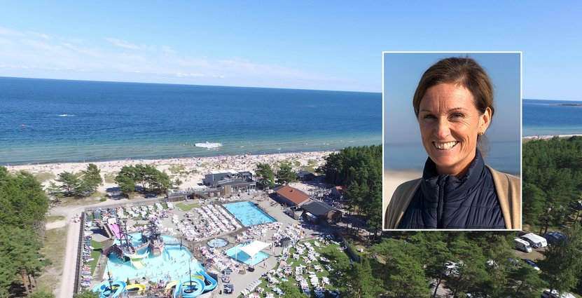 Anna Barkevall, vd för Böda Sand vill få nya gäster med champing. Foto: Böda Sand
