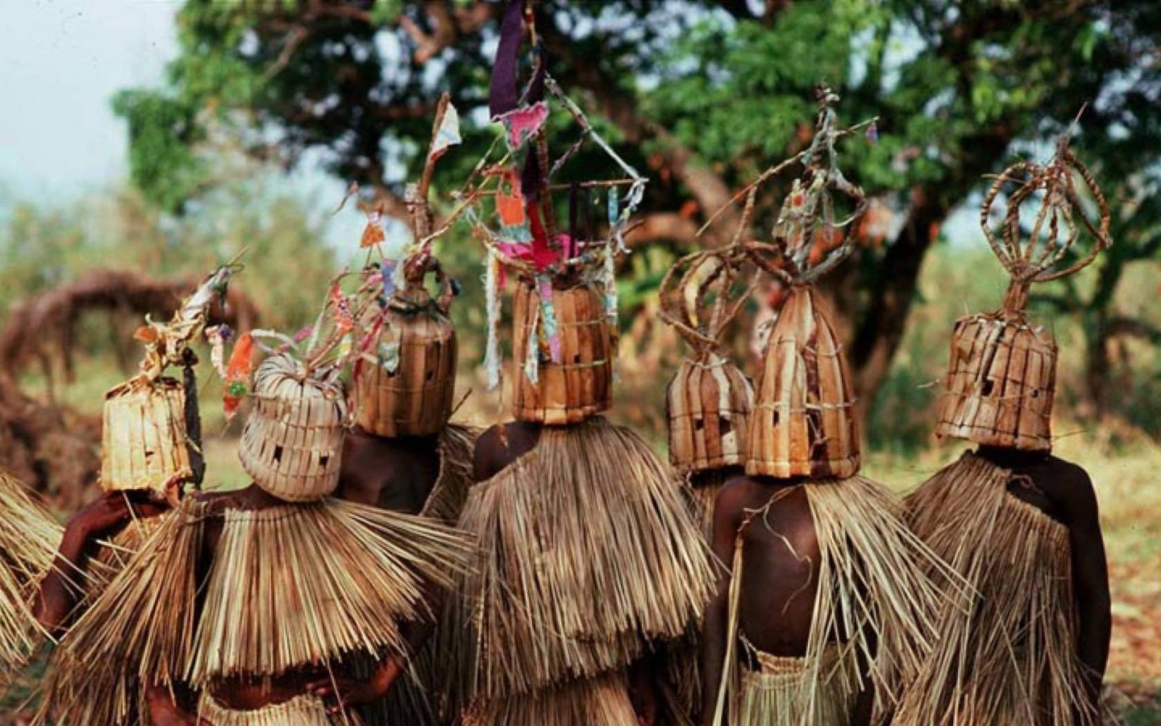Boys from the Yao people participating in circumcision and coming of age rites, 2005.