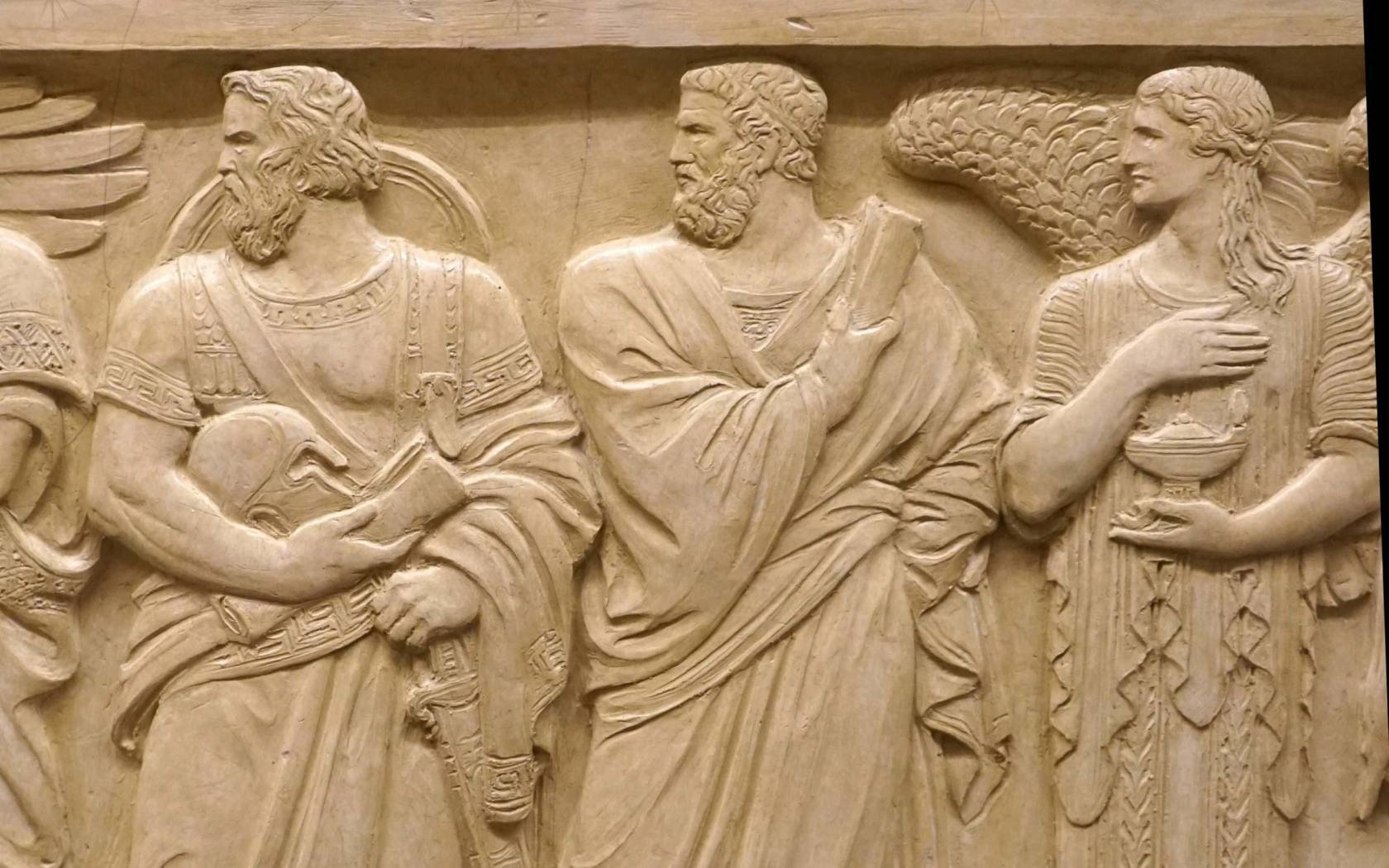 Relief depicting the figure of Lycurgus (left), the legendary lawgiver of Sparta and Solon (middle), his Athenian counterpart, and the Light of Wisdom (right). US Supreme Court, Washington DC.