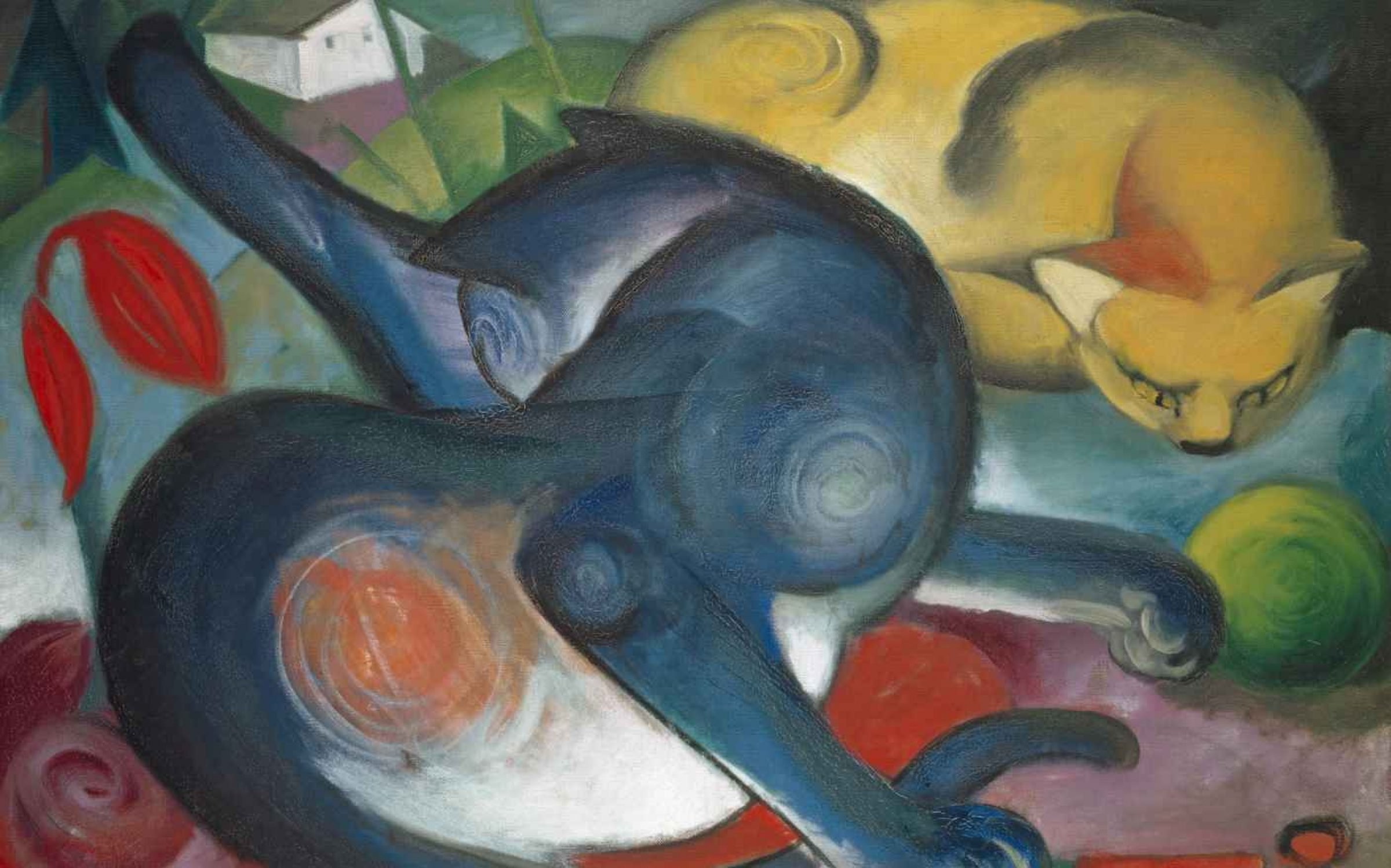 Two Cats, Blue and Yellow, 1912. Artist Marc, Franz (1880-1916).Credit: Fine Art Images/Heritage Images via Getty Images.