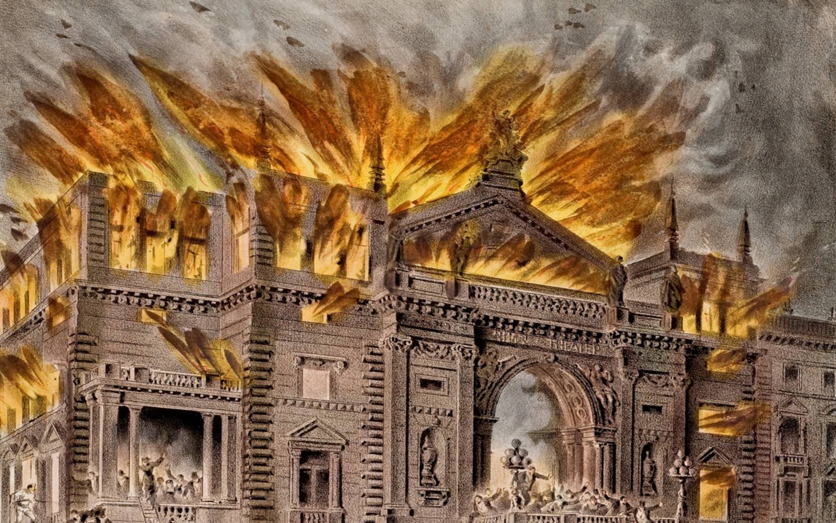 The Ringtheater fire in Vienna on December 8, 1881.