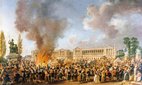 The Festival of Unity and Indivisibility on the place de la Révolution, Paris, 10 August 1793, by Pierre-Antoine Demachy.
