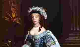 A portrait of Margaret Lucas Cavendish, Duchess of Newcastle-upon-Tyne (1623-1673), the 17th century English aristocrat, philosopher, poet, scientist, fiction-writer, and playwright. Peter Lely, 1665.