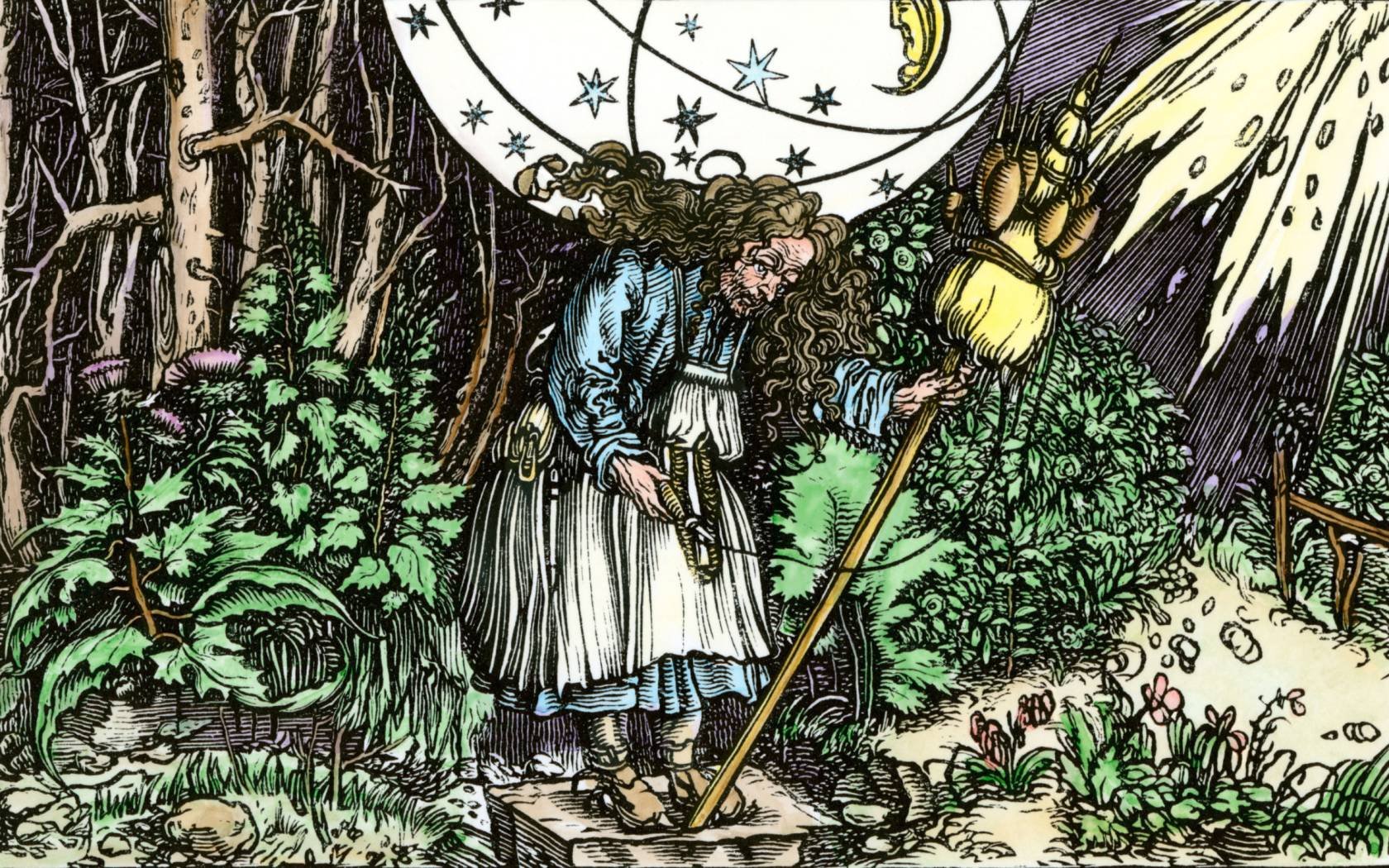 A sketch of a witch from a 1537 German translation of Boethius.