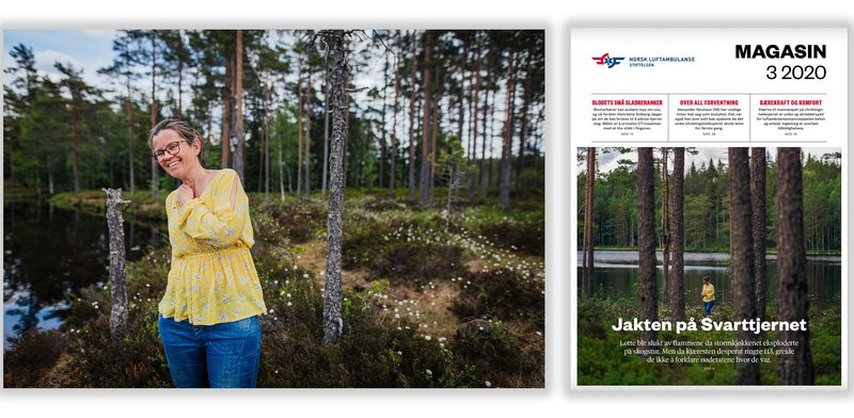 Da stormkjøkkenet plutselig eksploderte på skogstur, ble Lotte Hofossbråten slukt av flammene og alvorlig brannskadet. Da vi skulle intervjue henne om historien for Norsk Luftambulanse Magasin, reiste vi tilbake til ulykkesstedet sammen med Lotte – som ikke hadde vært der siden det skjedde. Det tok litt mer tid, men ga oss en mye mer levende og mer følelsesnær intervju-opplevelse enn vi hadde fått i sofaen hjemme.