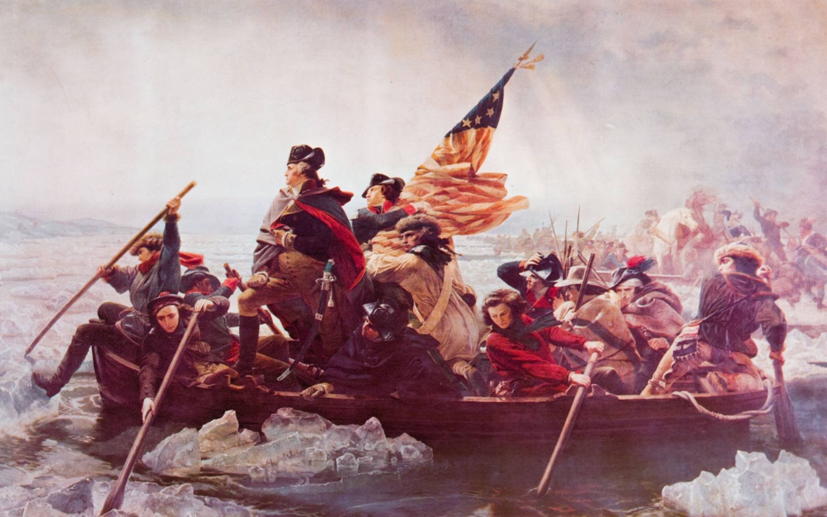 George Washington crossing the Delaware.
