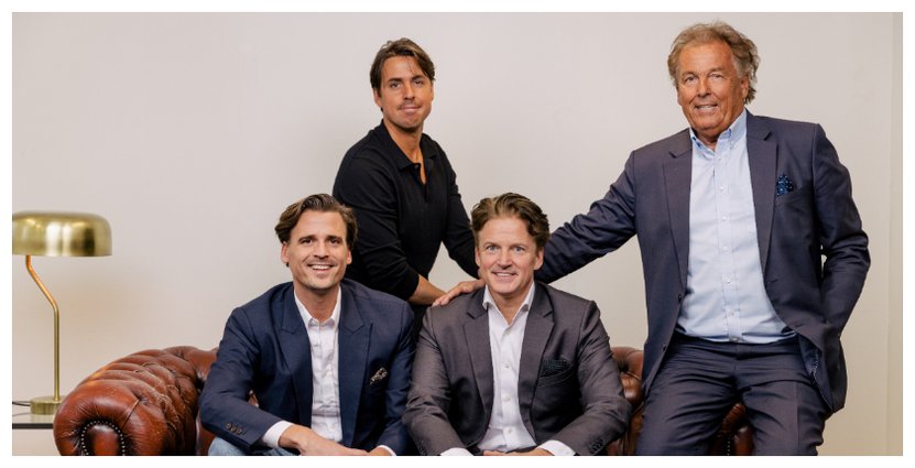 Familjeföretaget från vänster: sönerna Fredrik, Daniel, Mikael och pappa Dan  Tervaniemi.<br />
 Foto: Dino Soldin