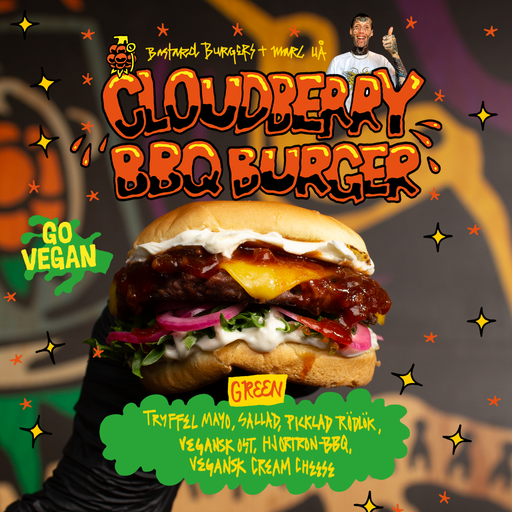 GREEN CLOUDBERRY BBQ BURGER