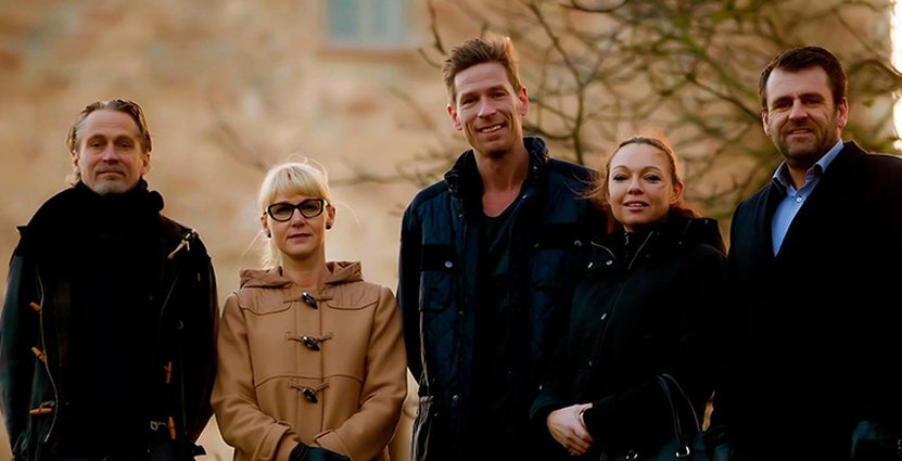 Krögare i Kalmar protestera mot konkurrensen från Länsmuseet. På bilden Jens Nilsson - Källaren Kronan, Helen Rasmussen Kalmar Kött och Bar, Anders Hanson Skaret -  Mr & Mrs Hansson, Charlotta Thomée Begic – Slottsrestaurangen, Magnus Ohlson - Stars & Stripes 