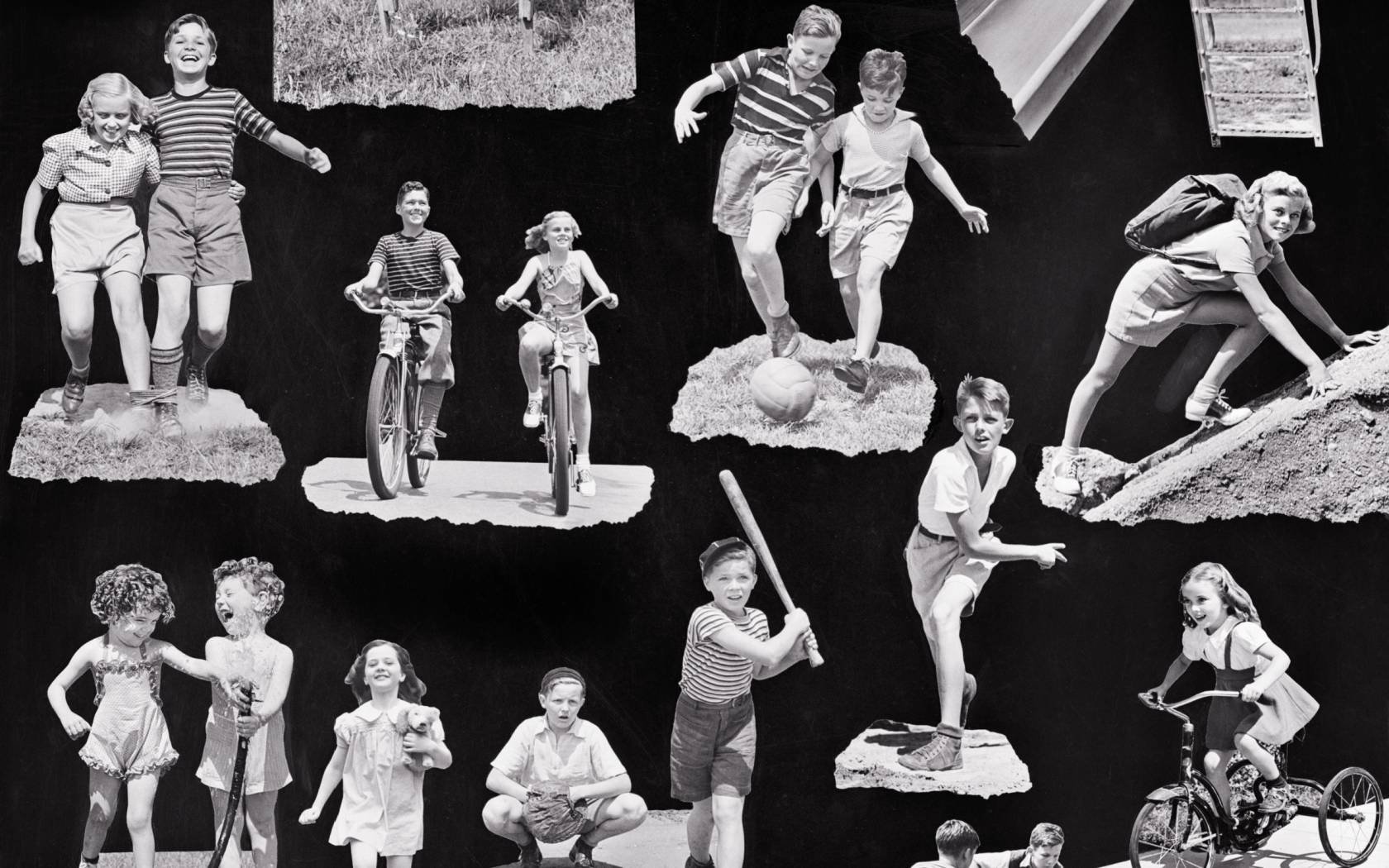 1930s montage of sports and games.