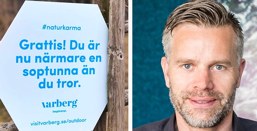 De nya skyltara ska få besökare att värna om allemansrätten, menar Martin Andersson, Varbergs näringslivsdirektör. Foto: Varbergs kommun/Hidvi Group  